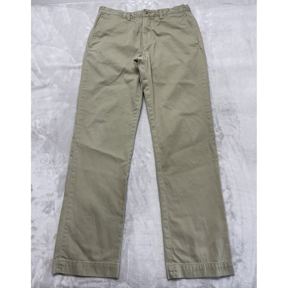 Ralph Lauren Pants Men 32x32.5 Beige The Polo Chino Classic Fit Cotton Twill - Picture 1 of 16